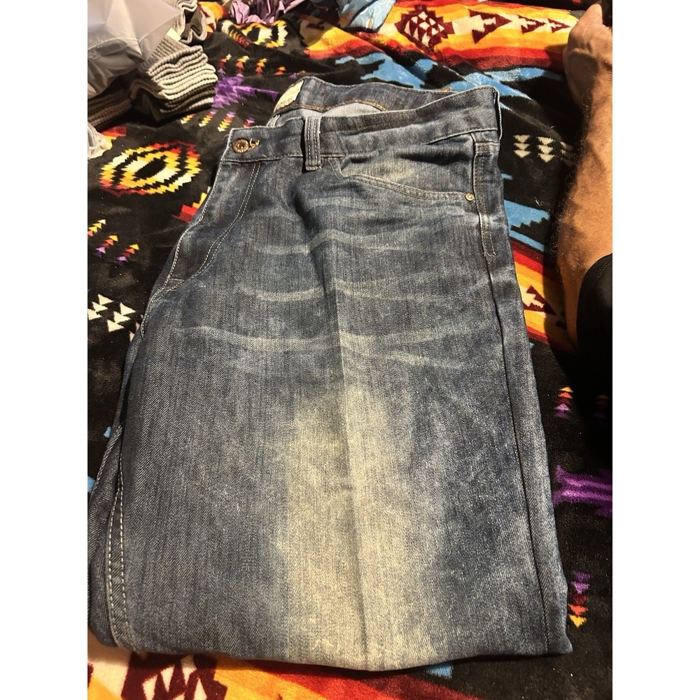 Weatherproof Vintage Men's Jeans 42x32 Straight Fit Blue Denim Medium Wash